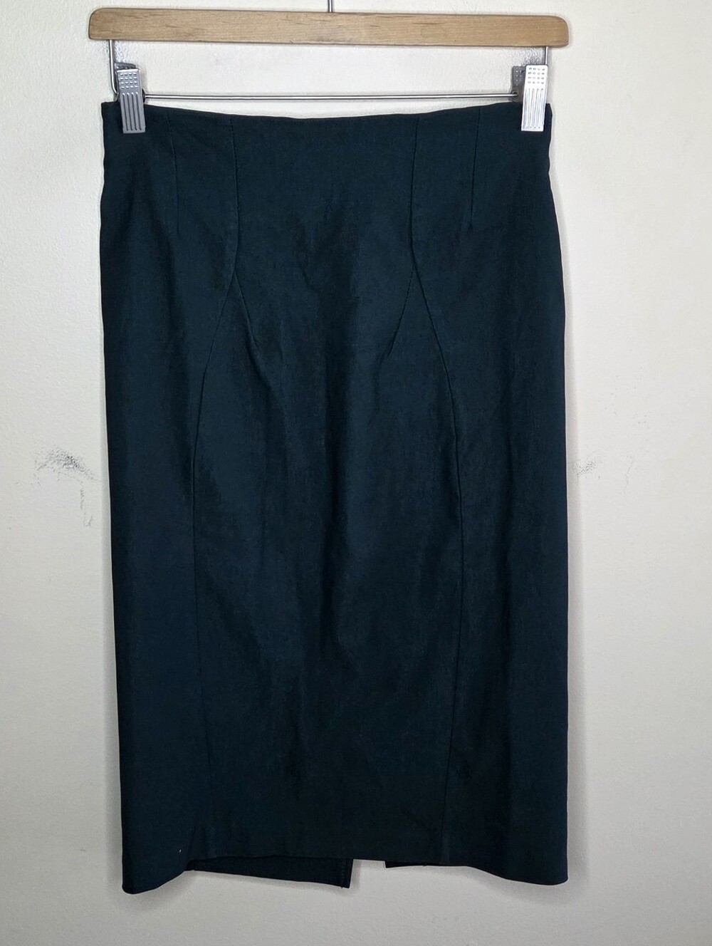 Mystic Y2K Dark Forest Green Stretchy Tailored Pencil Skirt Size Small